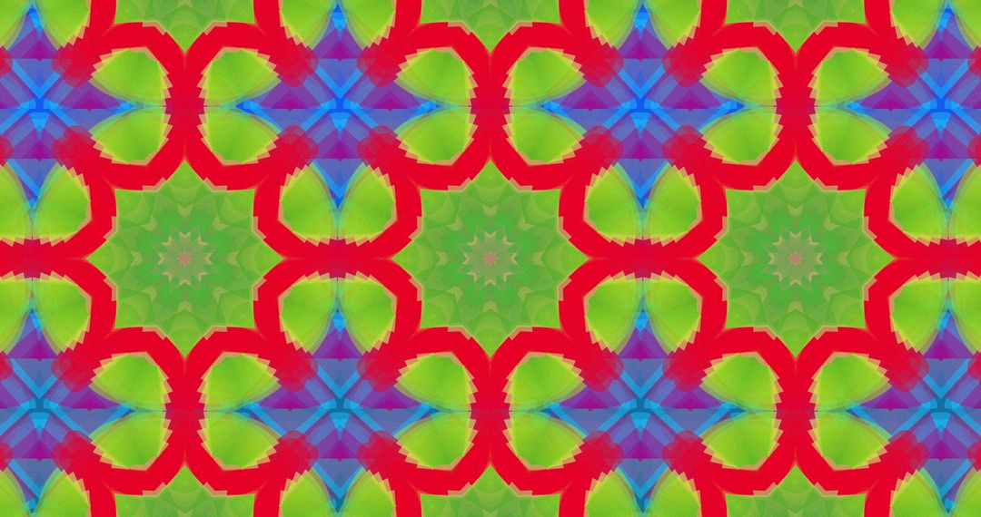 Colorful Kaleidoscope Pattern with Vibrant Geometric Shapes
