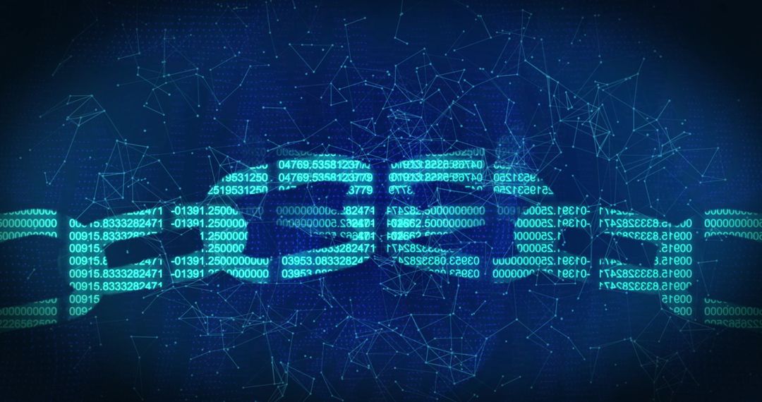 Digital Chains with Network Connections Representing Online Security