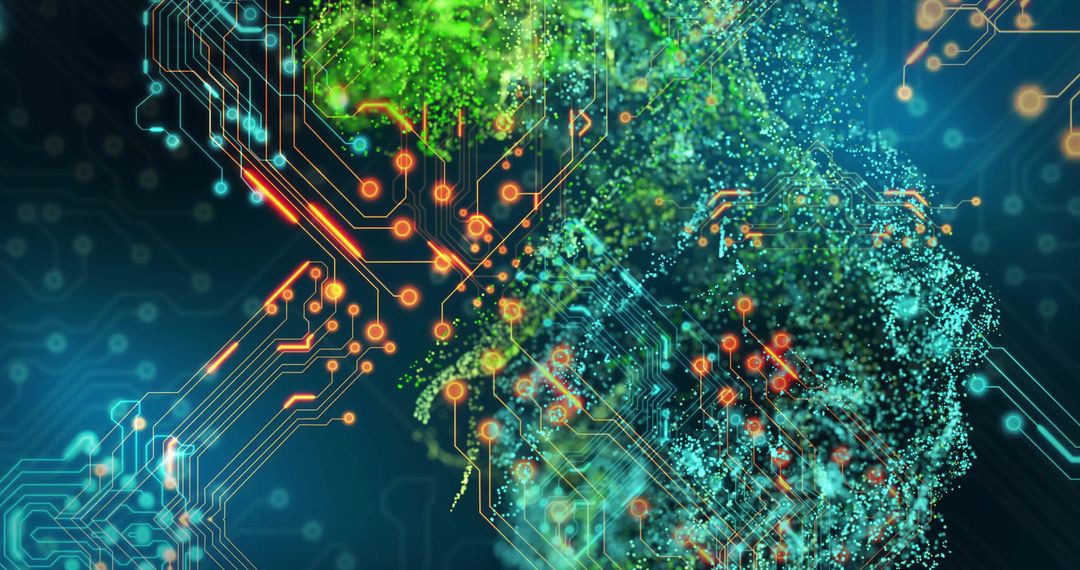 Digital Interface Concept with Vibrant Bio-Circuitry