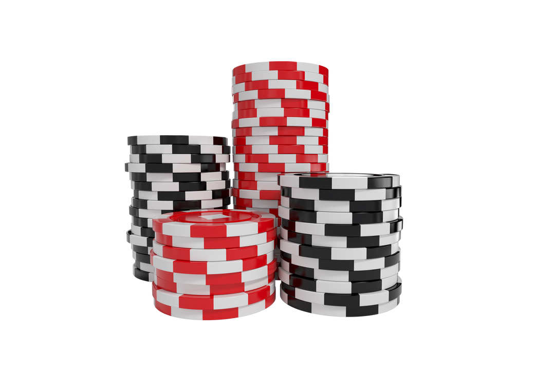 Stacks of Red and Black Casino Chips on Transparent Background - Download Free Stock Images Pikwizard.com