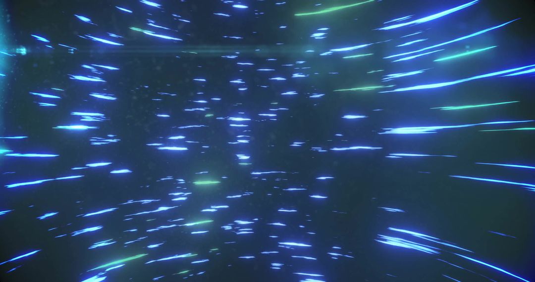 Futuristic Light Trails in Cosmic Void