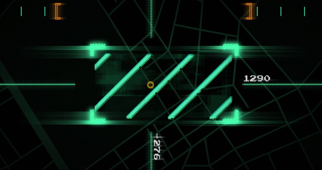 Futuristic Digital Interface with Global Network Overlay