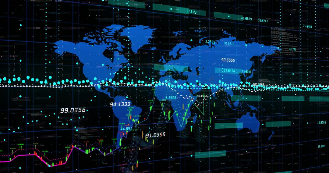 Global Data Processing Concept on Digital World Map