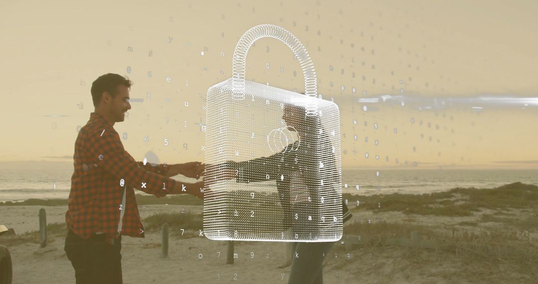 Concept of Trust and Collaboration on Twilight Beach