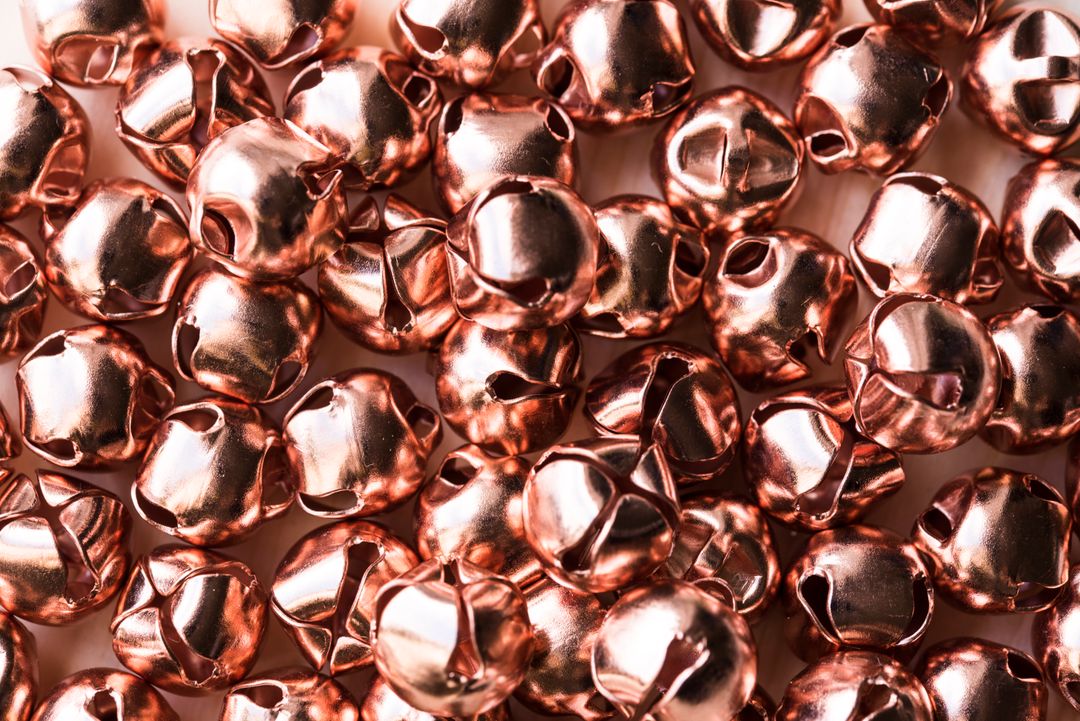 Close-Up of Shiny Copper Bells in Group Arrangement - Free Images, Stock Photos and Pictures on Pikwizard.com