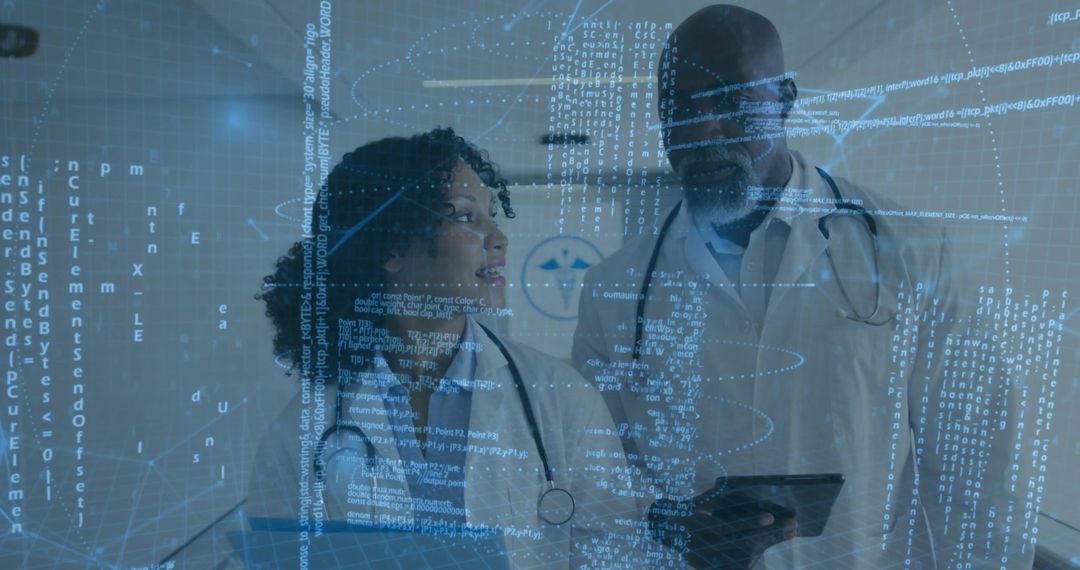 Doctors Analyzing Digital Innovations in Healthcare Environment