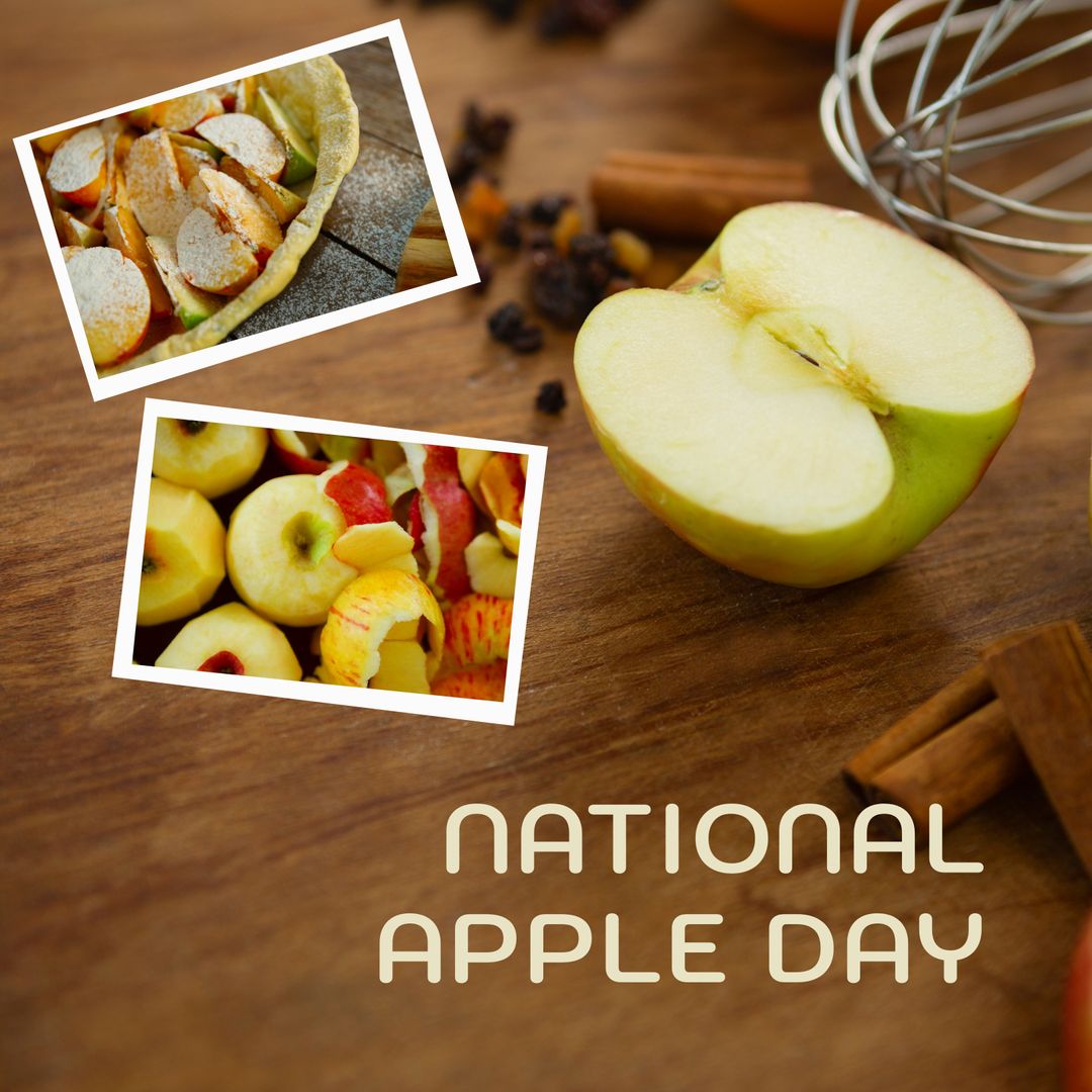 National Apple Day Celebration with Fresh Apples and Spices - Download Free Stock Templates Pikwizard.com