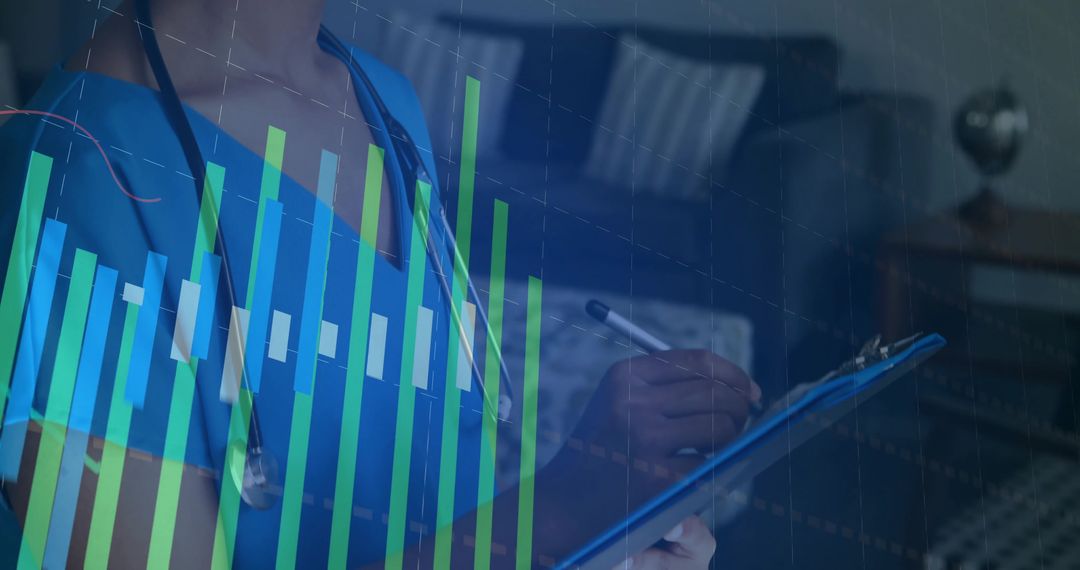 Healthcare Professional Analyzing Data in Relaxed Setting