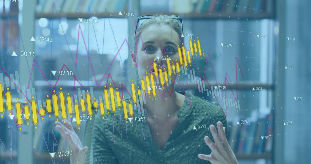 Professional Woman Explaining Data During Video Conference