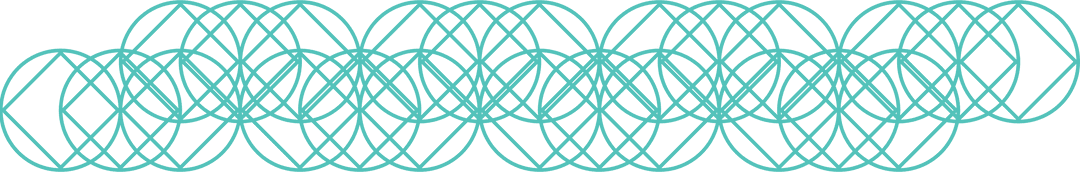 Abstract Blue Geometric Rings Pattern on Transparent Background