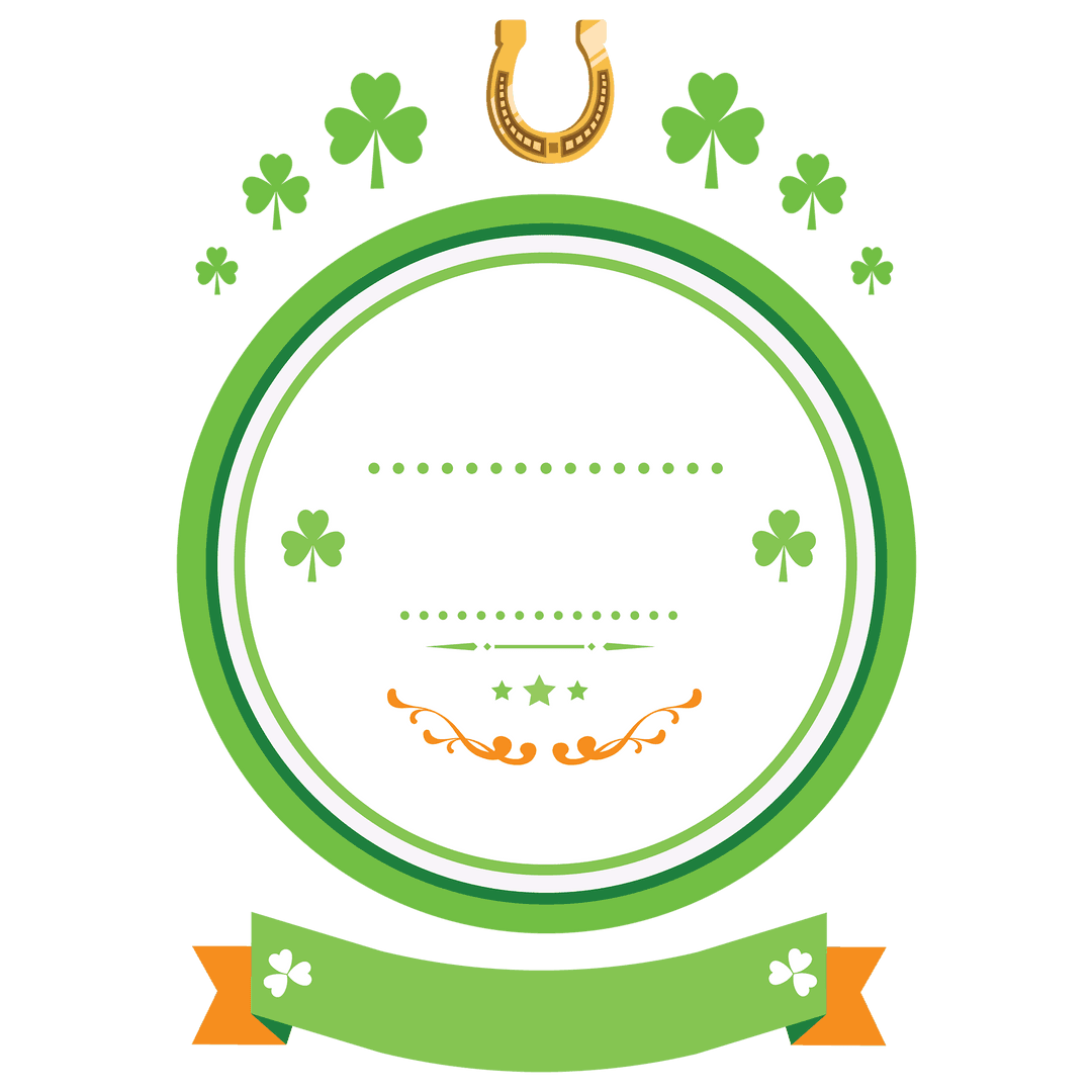 Irish St. Patrick's Day Banner Transparent Design