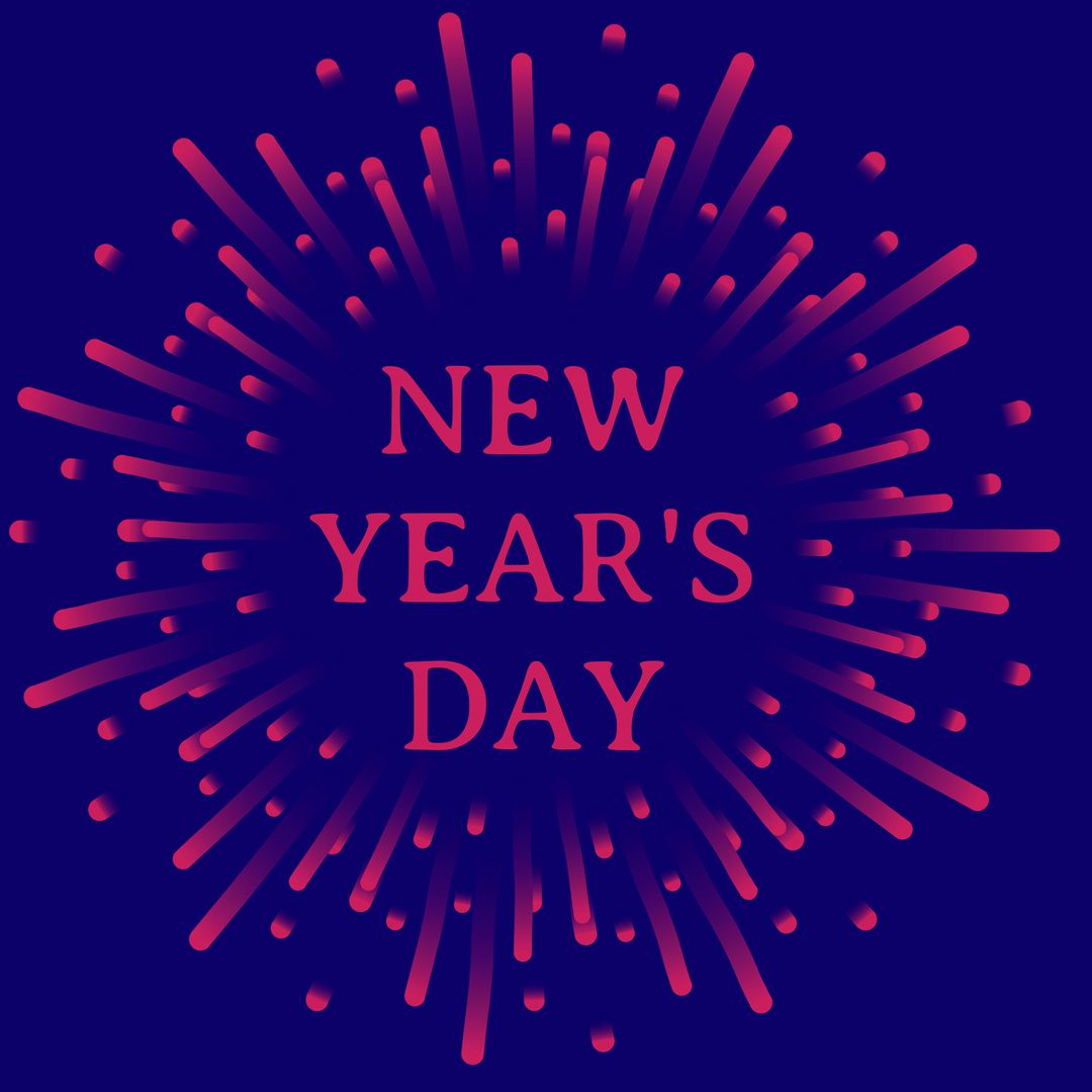 Festive Firework Design Celebrating New Year's Day