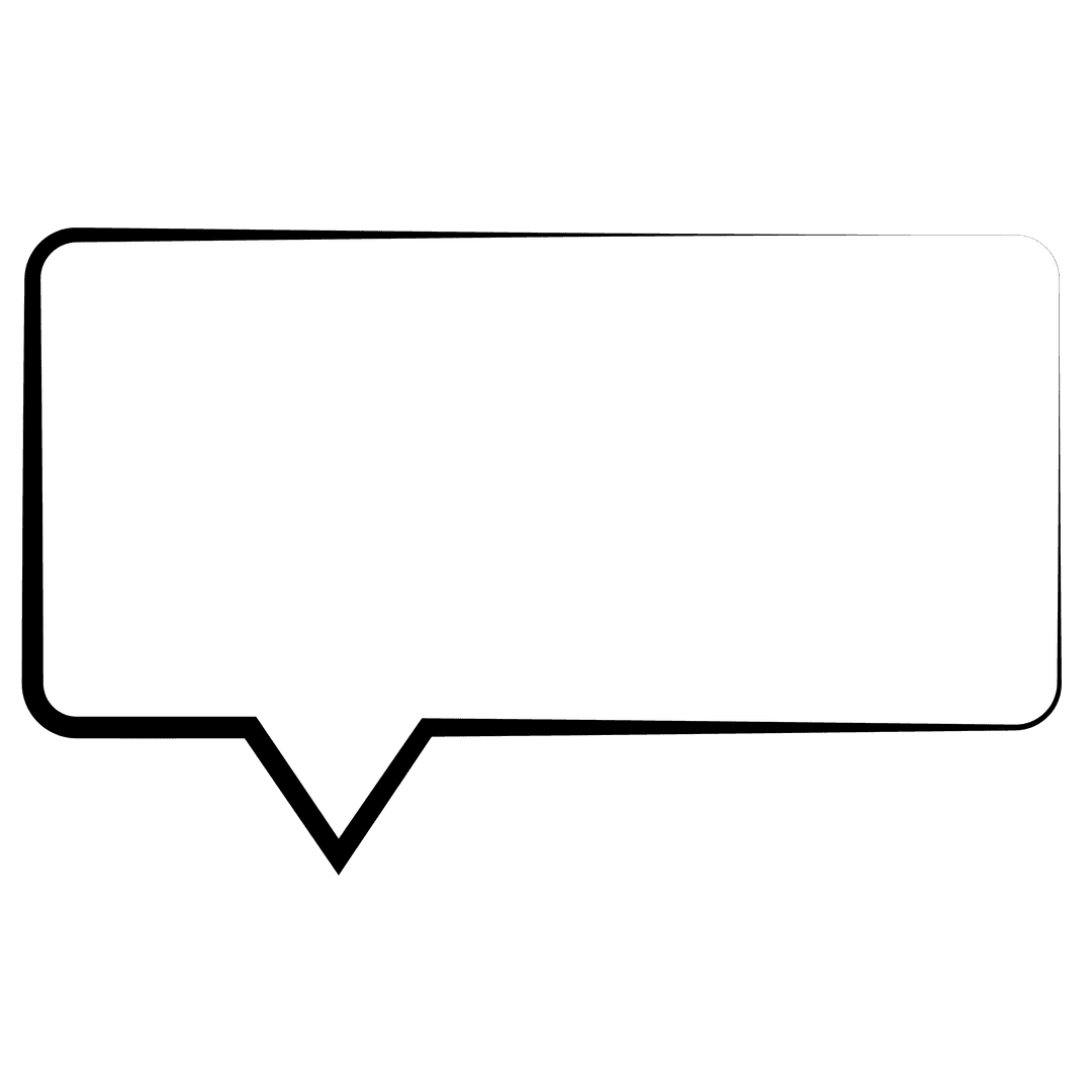 Transparent Speech Bubble with Copy Space on Clear Background