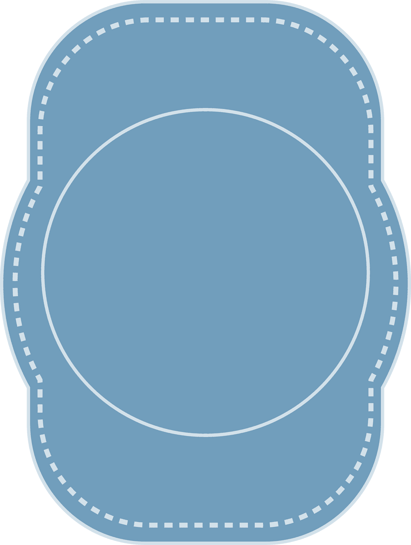 Transparent Personality Blue Badge with Copy Space