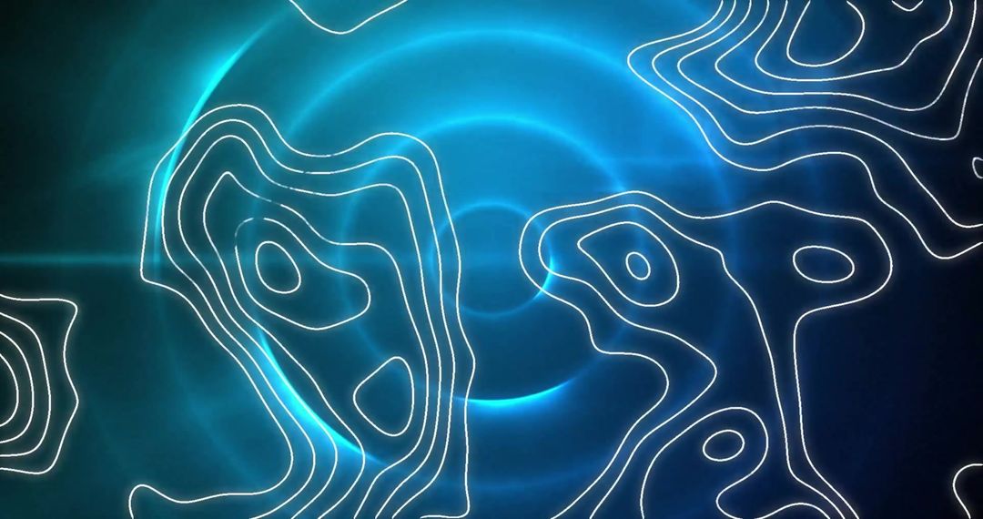 Dynamic Abstract Background with Blue Circles and White Lines