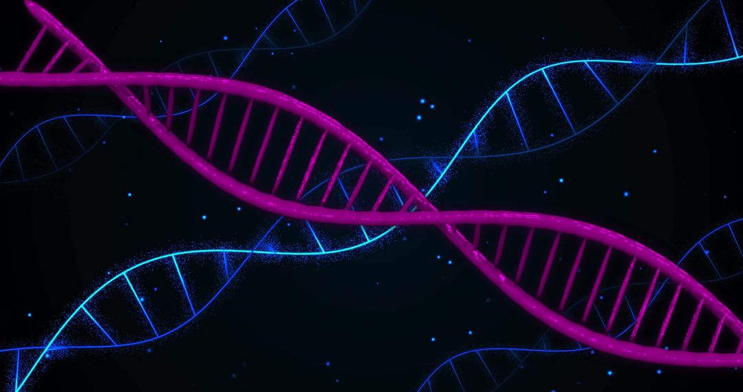 Colorful DNA Strands in Digital Space