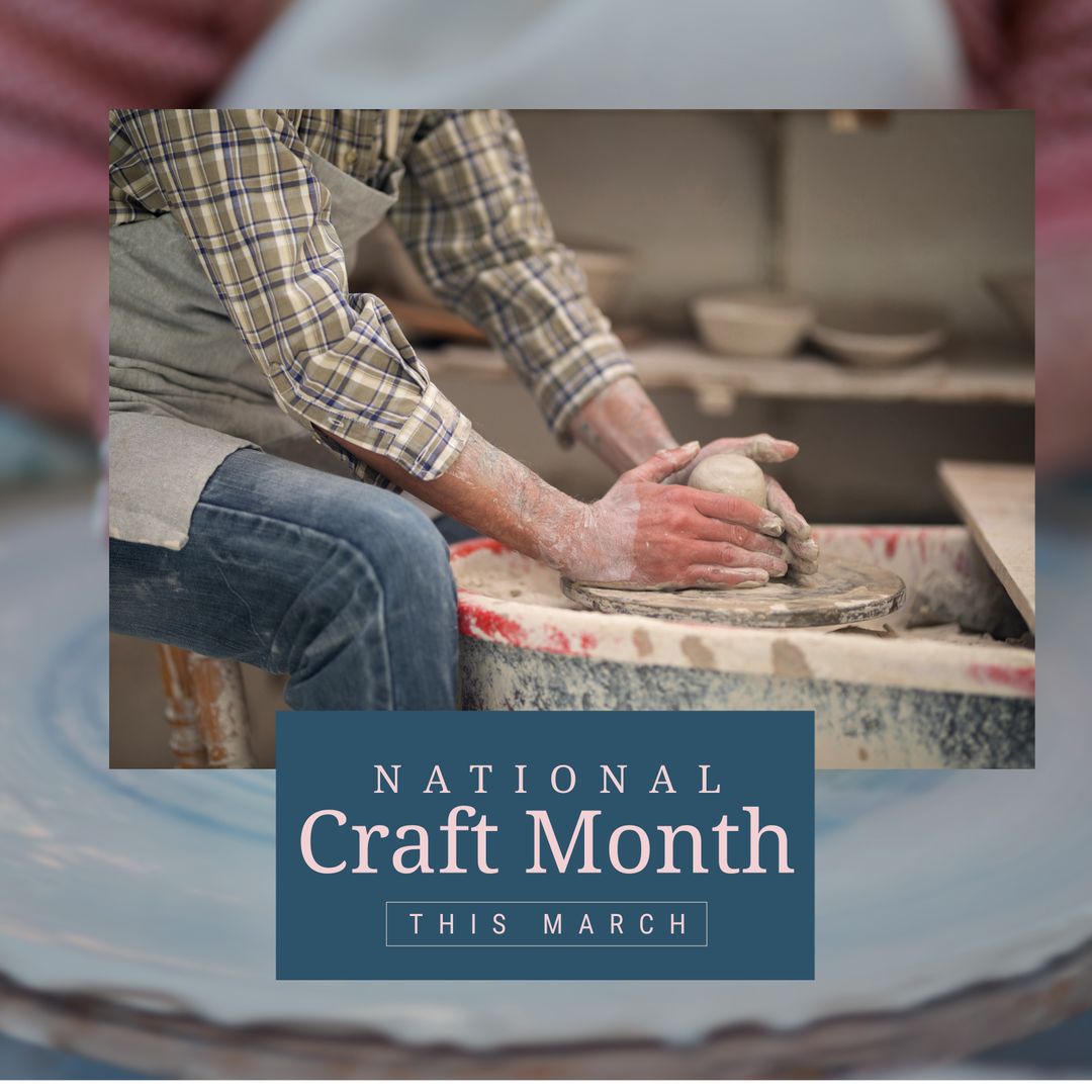 Artisan Potter Shaping Clay in Workshop for National Craft Month