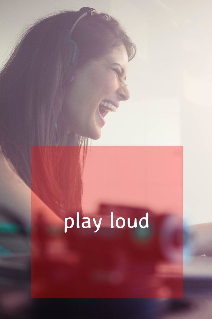 Happy Woman Enjoying Music with Headphones Rediscovering Sound