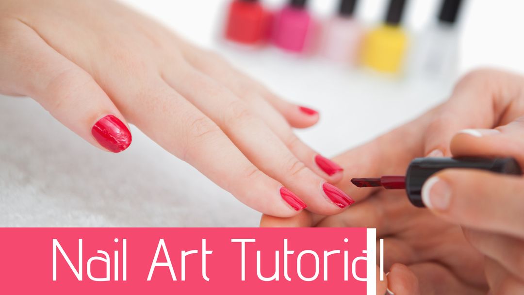 Elegant Nail Art Tutorial with Red Polish Application - Download Free Stock Images Pikwizard.com