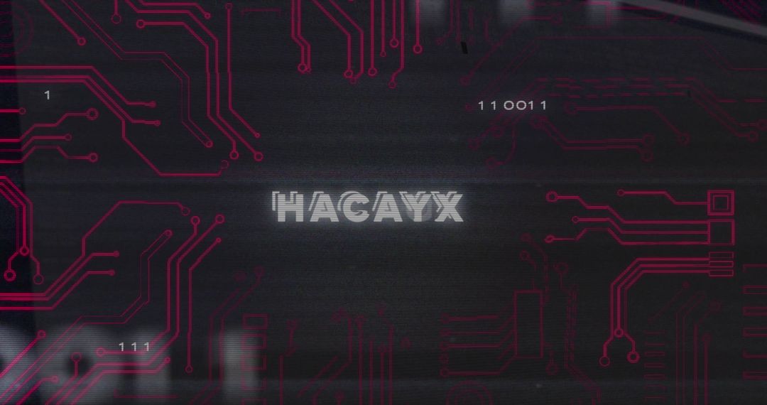 Digital interface with futuristic circuit patterns