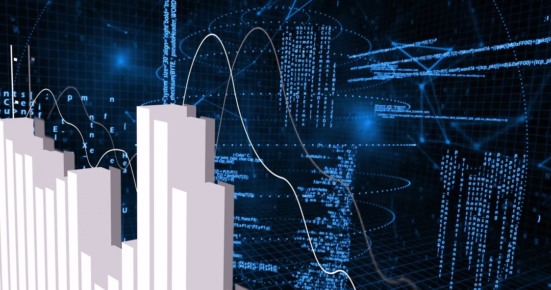 Abstract Data Visualization with Diagrams and 3D Graphs - Free Images, Stock Photos and Pictures on Pikwizard.com