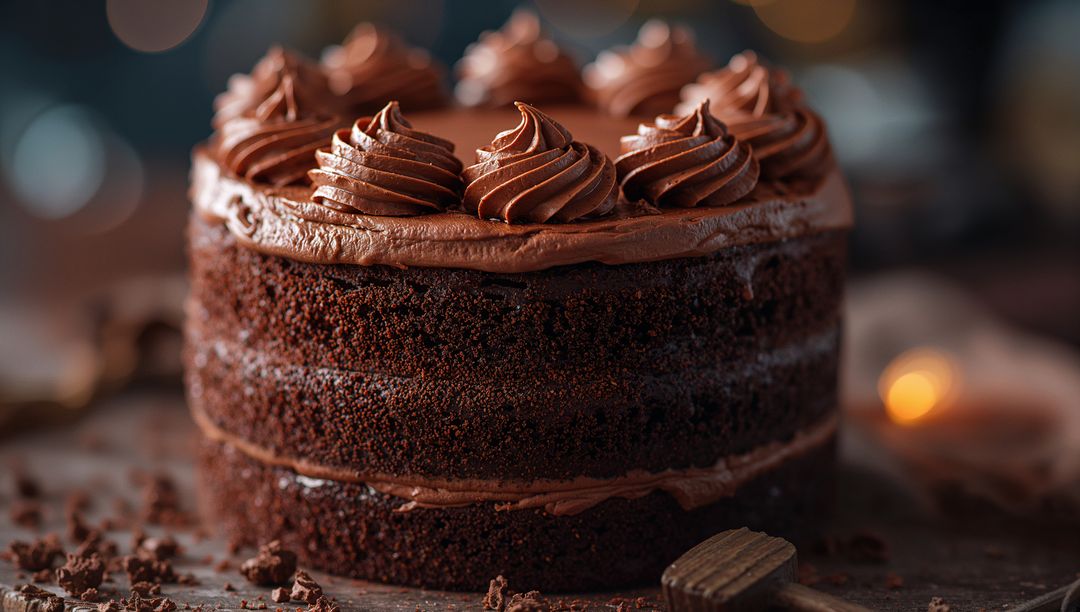 Decadent Two-Layer Chocolate Cake with Rich Frosting
