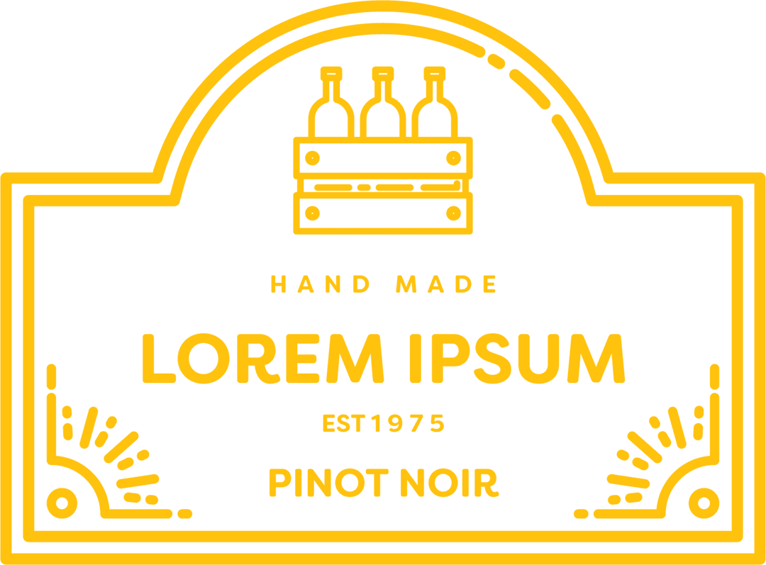 Vintage Wine Label with Transparent Background