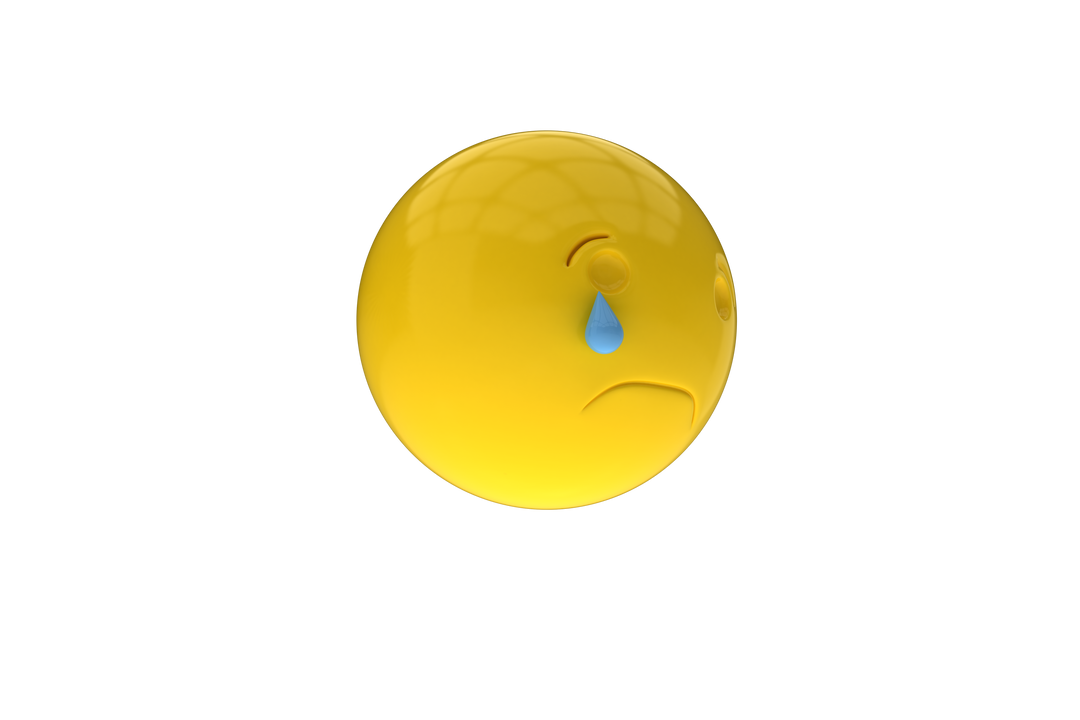 Transparent 3D Sad Emoji Crying Yellow Emoticon - Download Free Stock Images Pikwizard.com