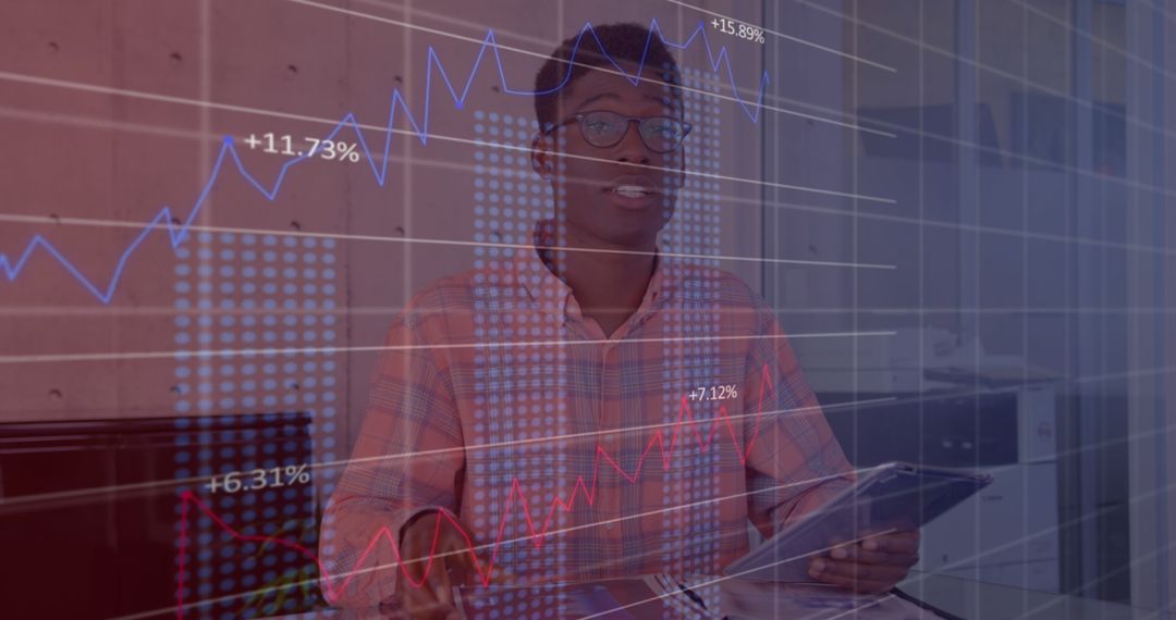 African American Financial Analyst Analyzing Stock Market Data - Free Images, Stock Photos and Pictures on Pikwizard.com