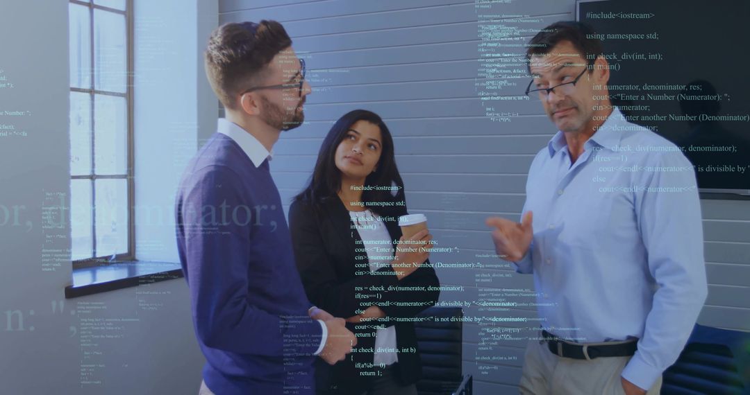 Collaborating Professionals Brainstorming in Modern Office