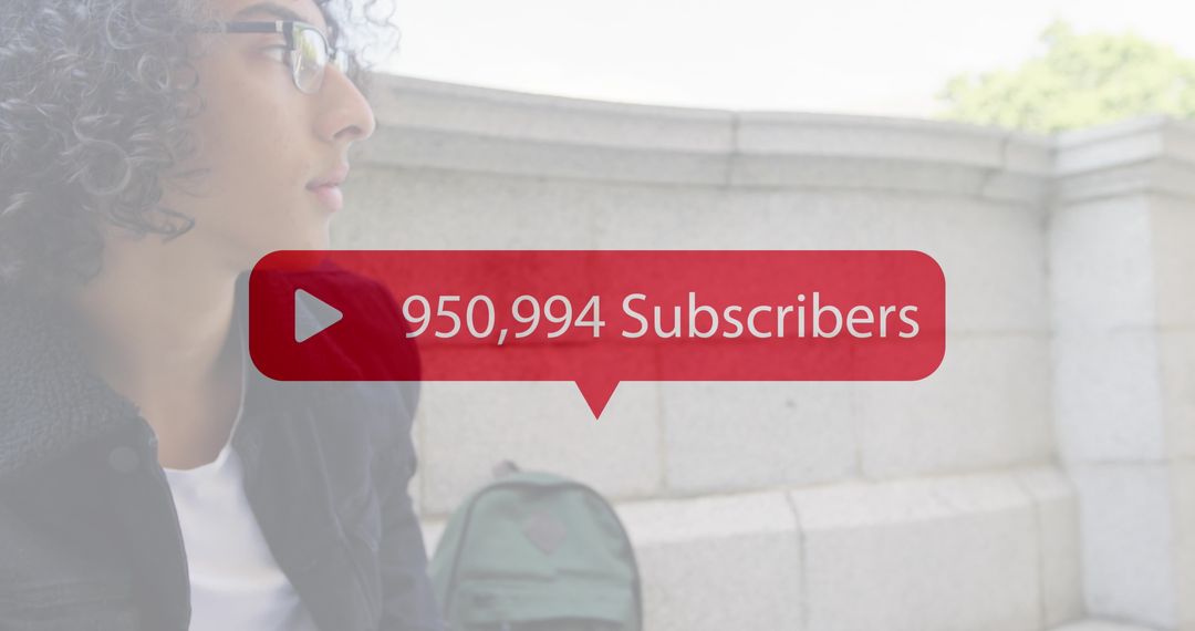 Social Media Milestone Concept with Rising Subscriber Count