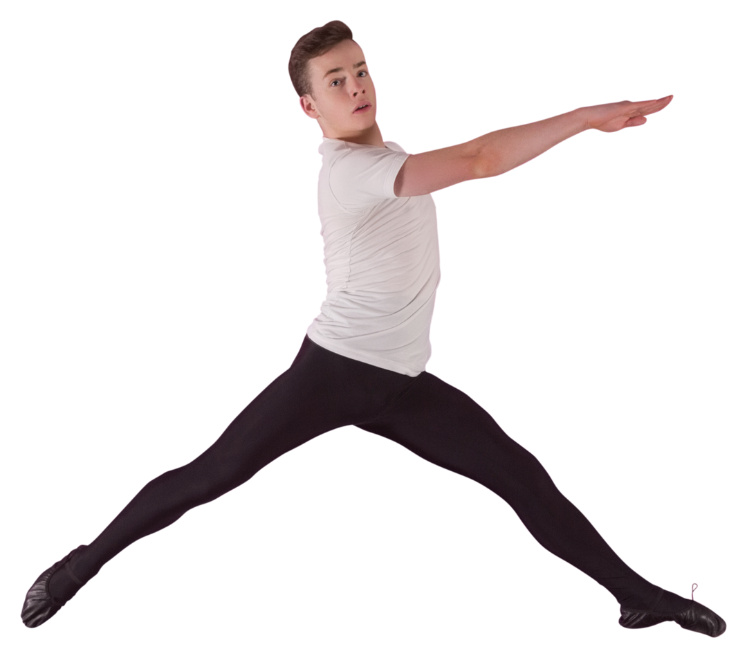 Caucasian Male Ballet Dancer Demonstrating Leap on Transparent Background - Download Free Stock Images Pikwizard.com