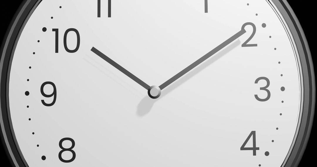 Minimalist Wall Clock Showing 10:10