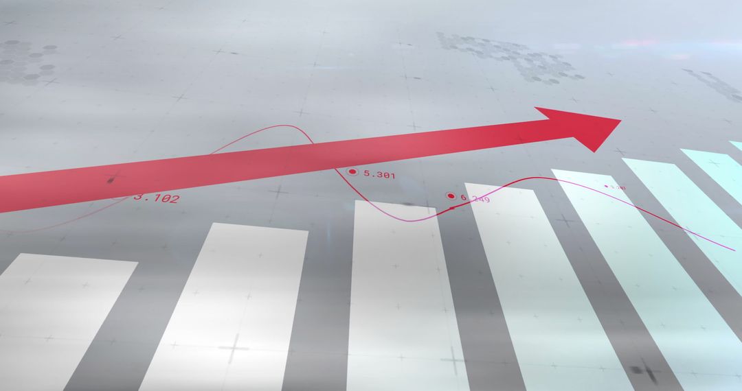 Abstract 3d chart illustrating business growth and success