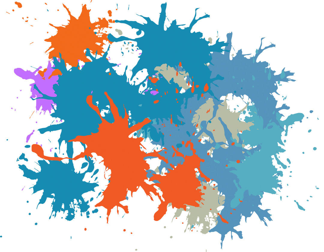 Abstract Multicolor Paint Splashes On Transparent Background for Digital Designs - Download Free Stock Images Pikwizard.com