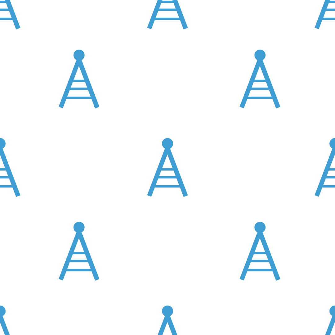 Blue Geometric Shapes on Transparent Background Pattern Design