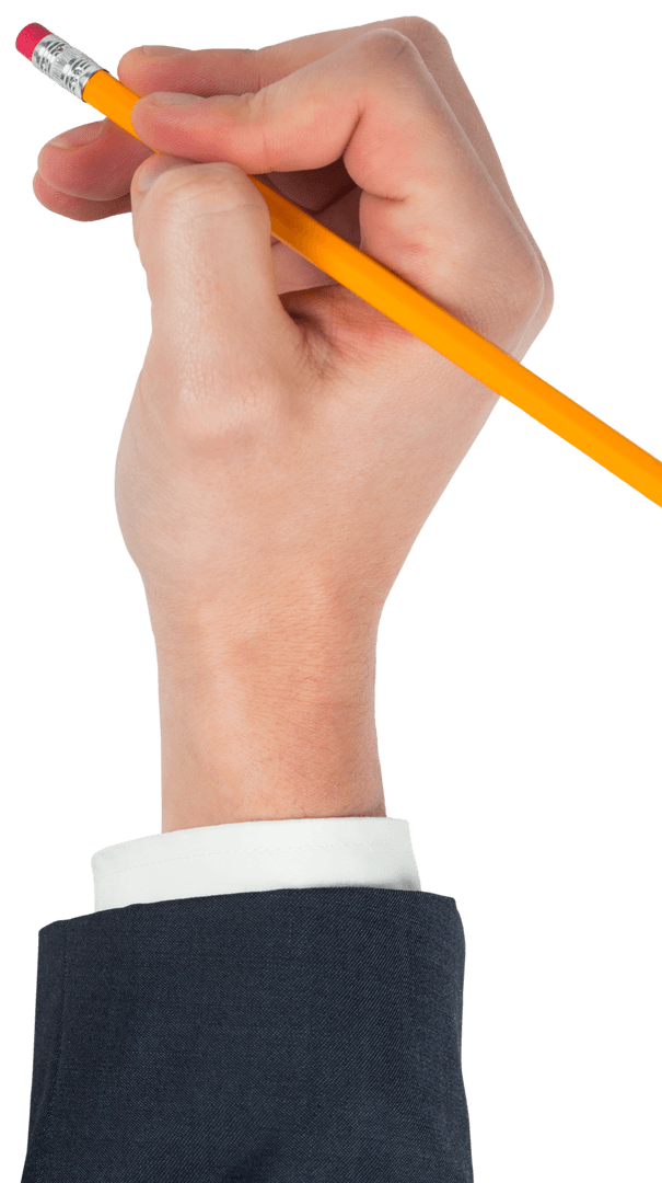 Transparent Hand Erasing Concept with Classic Pencil