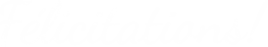 Felicitations Text on Transparent Background for Celebrations