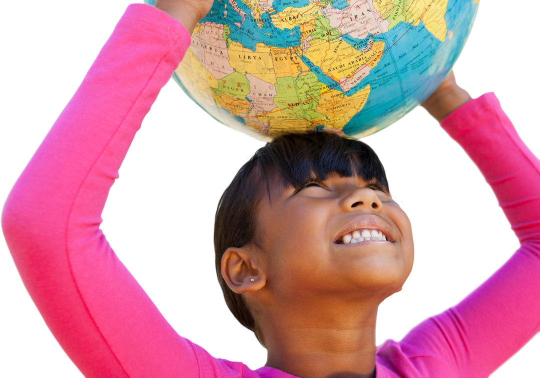 Cute Girl Holding Transparent Globe Outside on Sunny Day - Download Free Stock Images Pikwizard.com