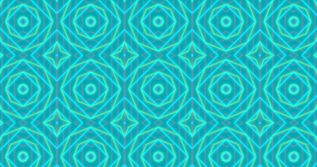 Seamless Retro Futuristic Neon Patterned Background