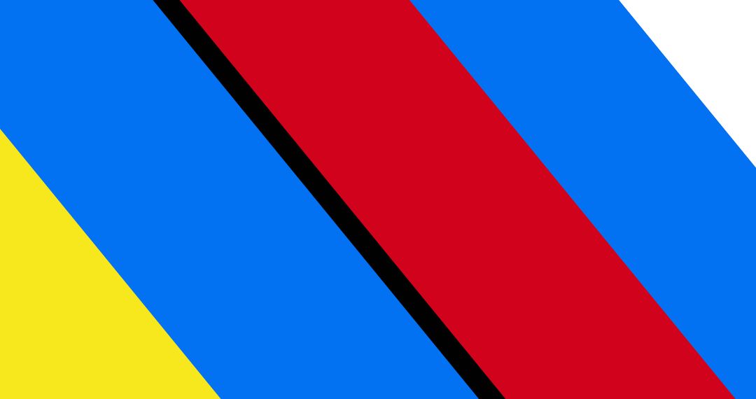 Vivid diagonal stripes representing national flags