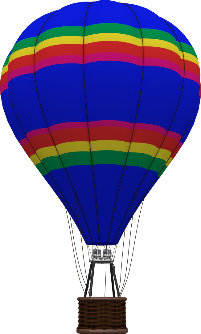 Transparent Colorful Hot Air Balloon with Vibrant Stripes - Download Free Stock Images Pikwizard.com