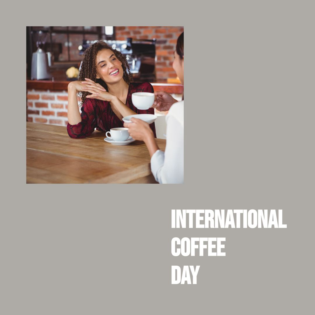 International Coffee Day Celebration with Friends in Cozy Café
