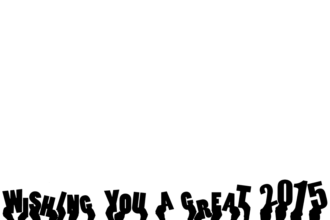 Wishing You a Great 2015 Text on Transparent Background