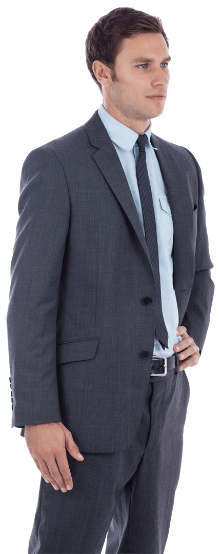 Confident Businessman in Formal Suit Transparent Background