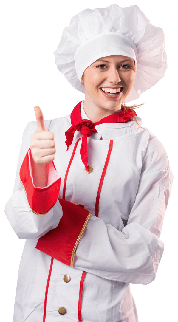 Transparent Smile and Thumbs Up from Professional Chef