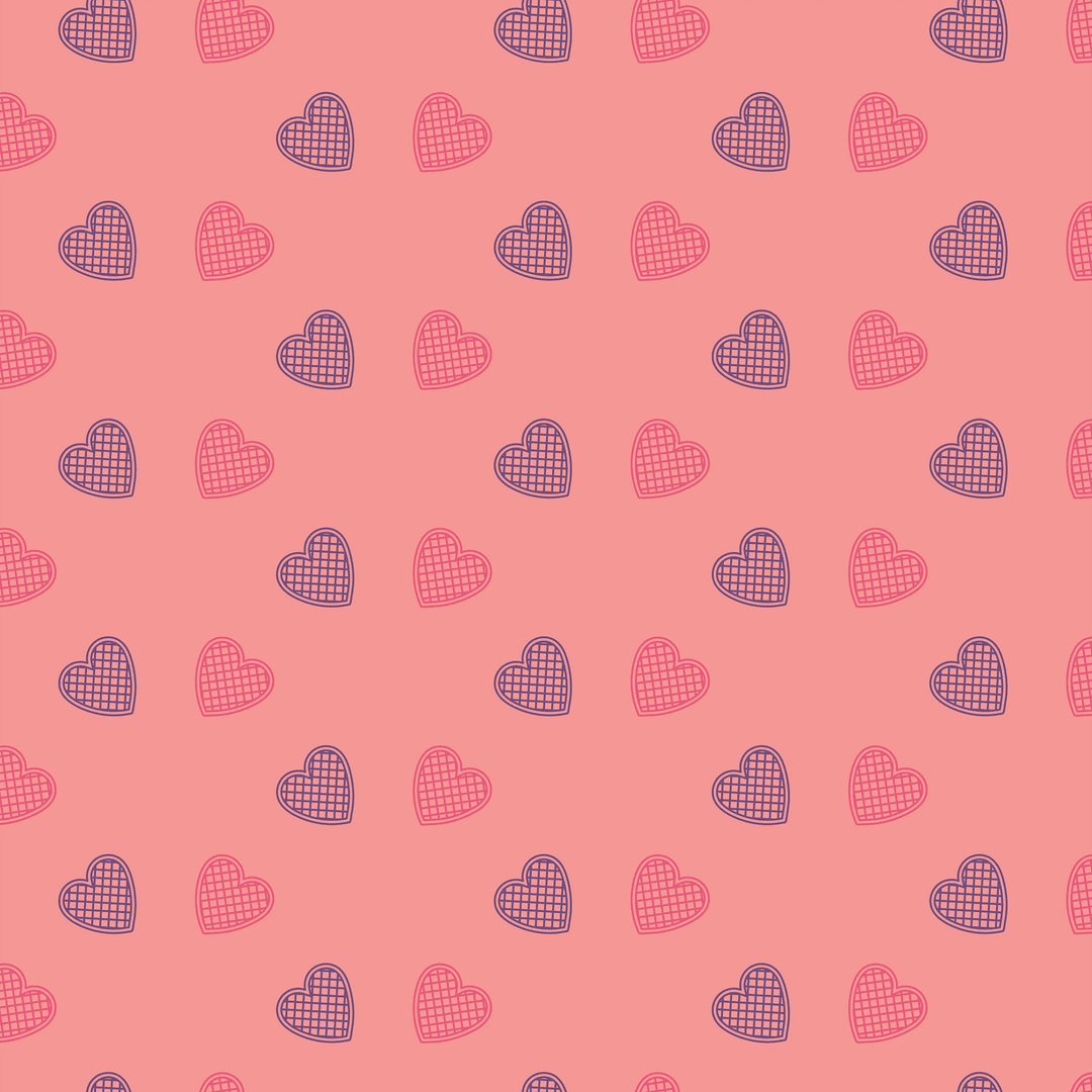 Transparent Heart Pattern on Light Red Background for Designs