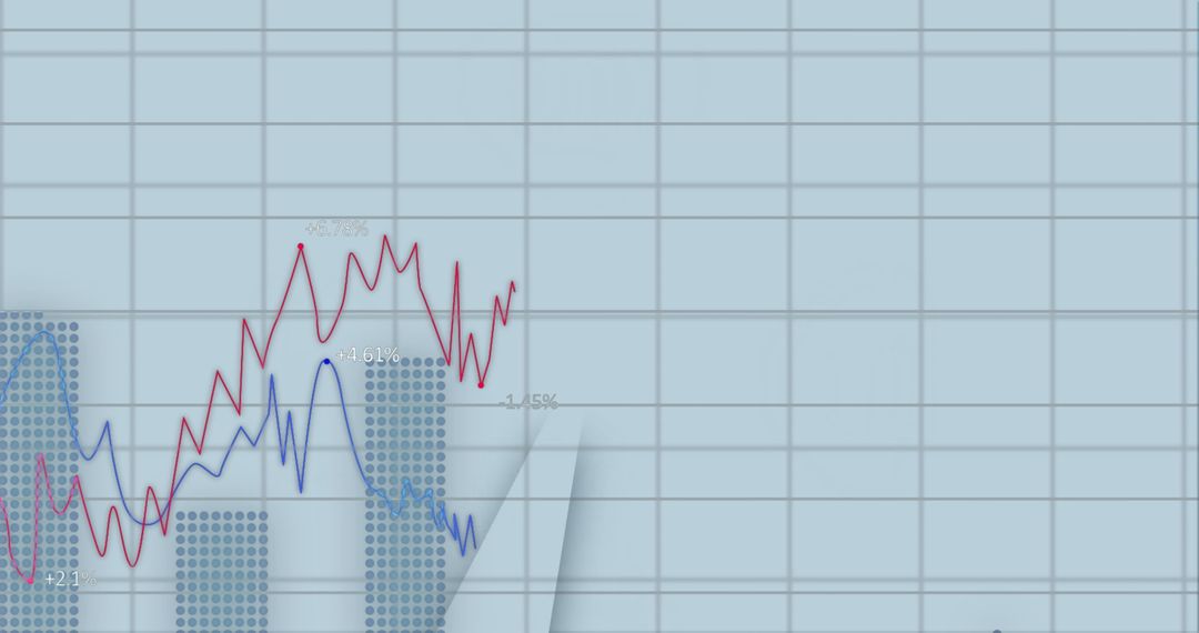 Dynamic Financial Data Charts and Digital Interface Concepts