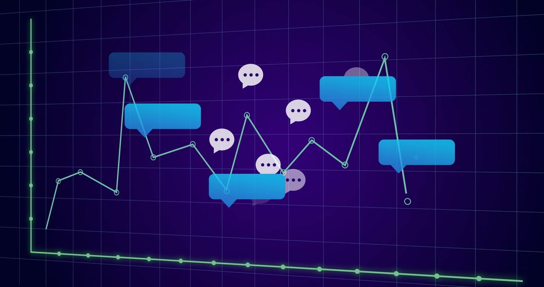 Futuristic Data Visualization with Interactive Chat Elements