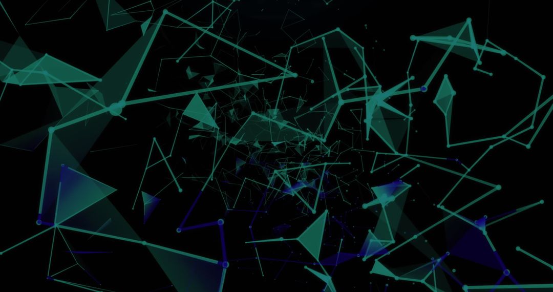 Abstract Floating Geometric Lines on Dark Background